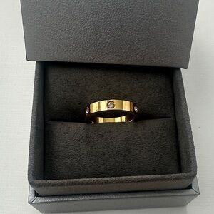 Gold Ring with Clear Stones